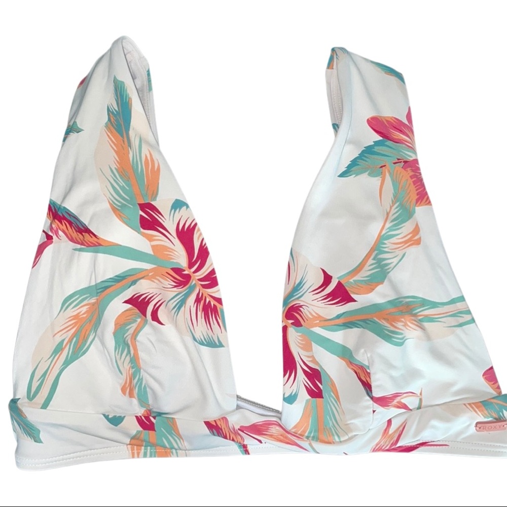 Roxy Wide Strap, No Tie, Low Plunge Bikini Top